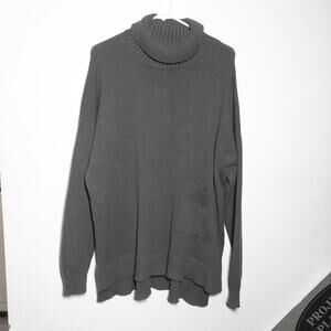 Devotion by Cyrus XL Rib Mock Neck Sweater Knit Soft Cozy Warm Gray Nordstrom